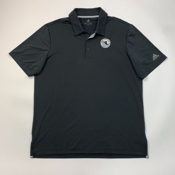Adidas Polo Shirt Mens L Large Black Moisture Wicking Athletic Performance Golf - Picture 2 of 11